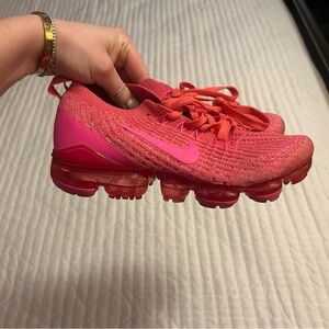 Pink Flyknit Workout Sneakers